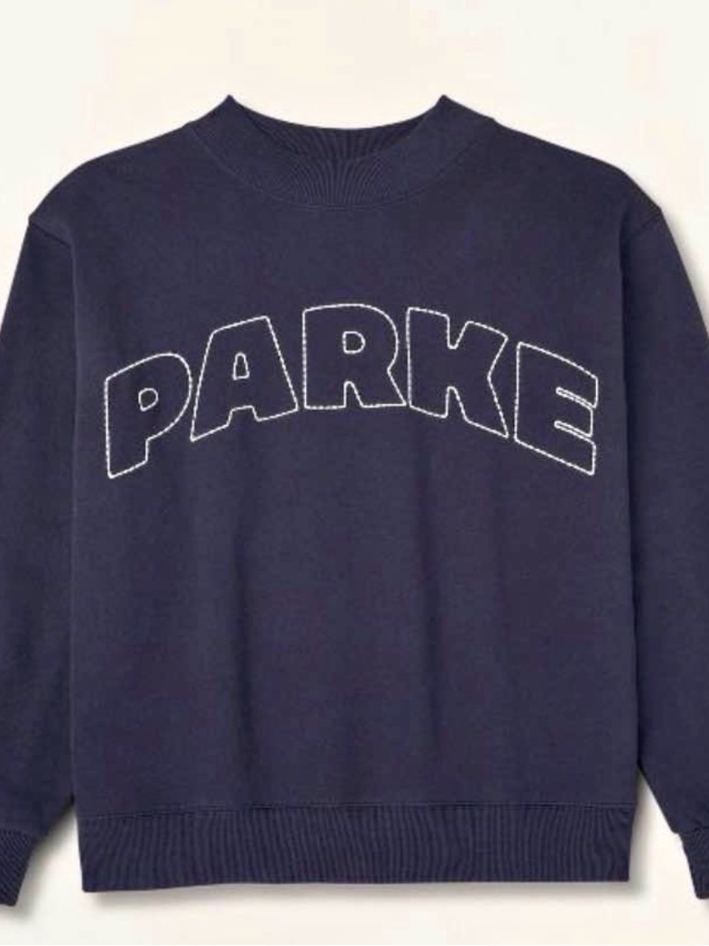 Parke X Target Navy Crewneck Sweatshirt with White Stitch Logo Size L/XL